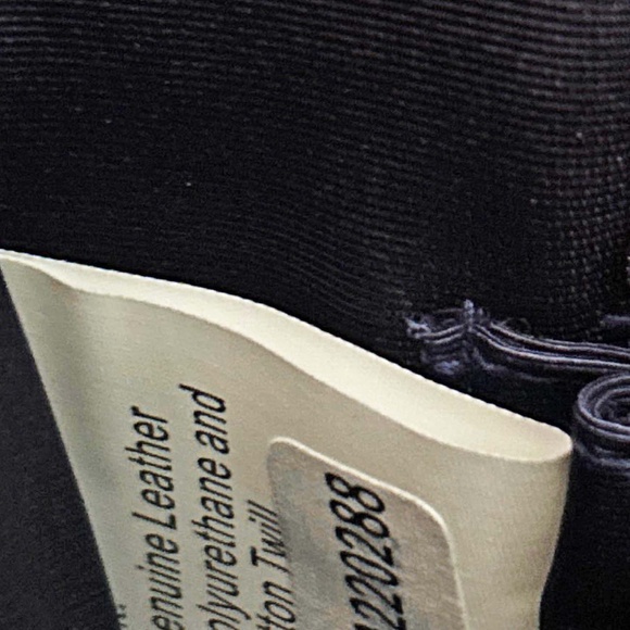 HANDBAG, JACKIE KENNEDY CLASSIC NAVY LEATHER WITH LEATHER BOW, NAVY, TWIN LEATHE - Picture 9 of 10